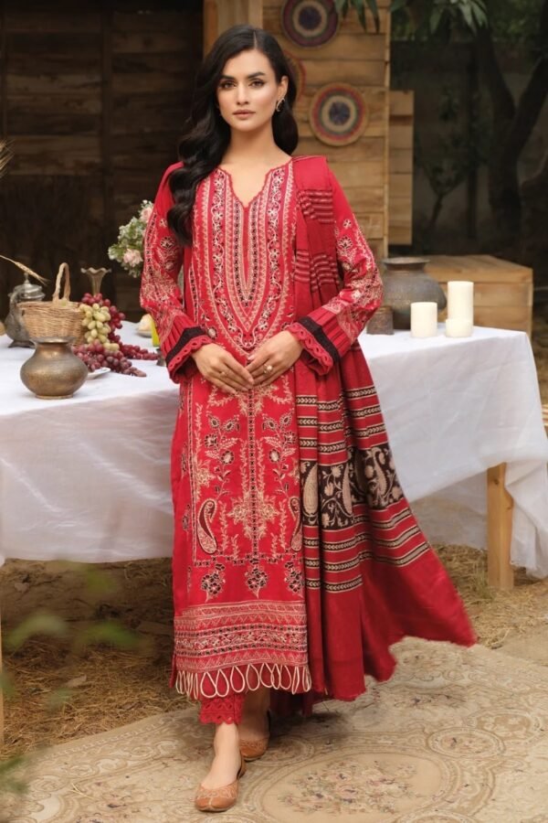 JOHRA Kahawat : Embroidered Winter Collection With Jecquard Stapple Shawl