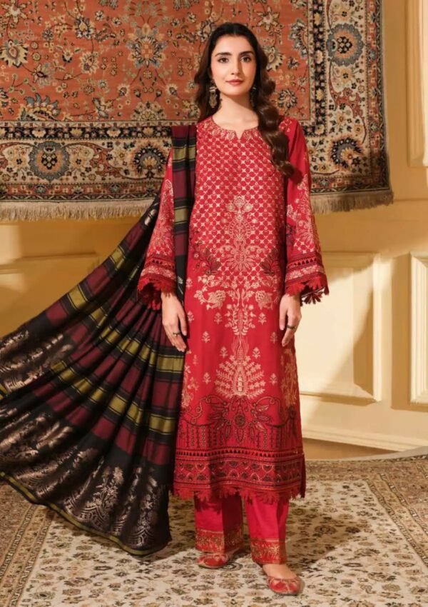 JOHRA PANACHE : Embroidered Winter Collection With Stapple Jecquard Shawl