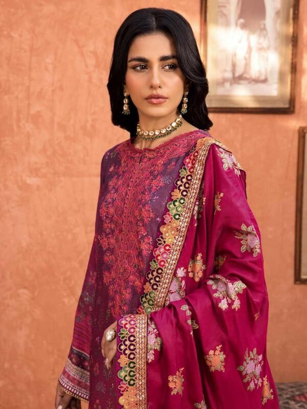 Digital Printed & Embroidered Karandi