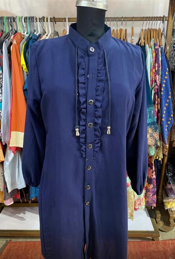 Plain Western Top Blue