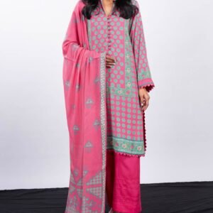 Alkaram Studio  winter  Volume-1  FW-44-23-Coral Pink 3 Piece